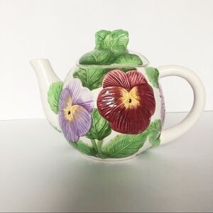 Pacific Rim PansyFloral Teapot